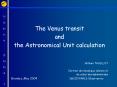 The Venus transit PowerPoint PPT Presentation