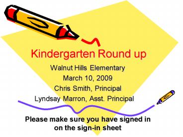 Kindergarten Round up