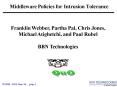 Middleware Policies for Intrusion Tolerance PowerPoint PPT Presentation