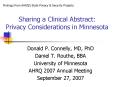 Sharing a Clinical Abstract: Privacy Considerations in Minnesota PowerPoint PPT Presentation