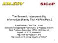 The Semantic Interoperability Information Sharing Tool Kit Pilot Part 2 PowerPoint PPT Presentation