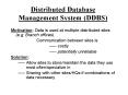Distributed Database Management System DDBS PowerPoint PPT Presentation