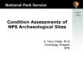 Condition Assessments of NPS Archaeological Sites PowerPoint PPT Presentation
