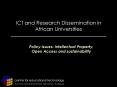 ICT and Research Dissemination in African Universities PowerPoint PPT Presentation