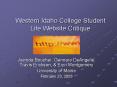 Western Idaho College Student Life Website Critique PowerPoint PPT Presentation