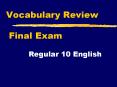Vocabulary Review Final Exam PowerPoint PPT Presentation