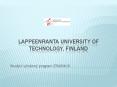 LappeenraNta UNIVERSITY OF TECHNOLOGY, FINLAND PowerPoint PPT Presentation