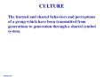 CULTURE PowerPoint PPT Presentation