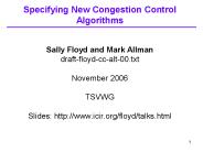 Specifying New Congestion Control Algorithms