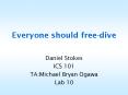 Everyone should freedive PowerPoint PPT Presentation