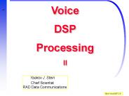 Voice DSP Processing II