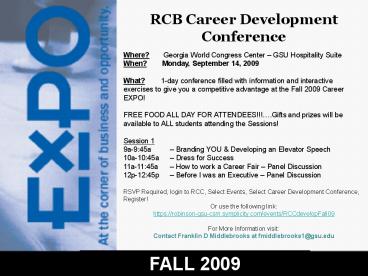 RCB Career Development Conference