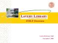ITILT Overview PowerPoint PPT Presentation