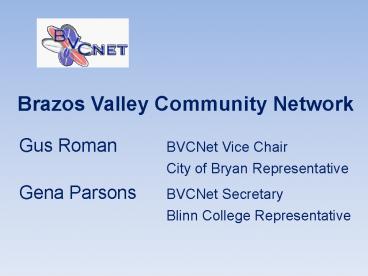 Brazos Valley Community Network