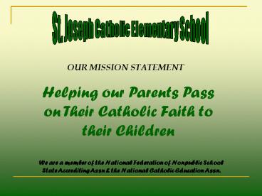 St. Joseph Catholic Elementary School