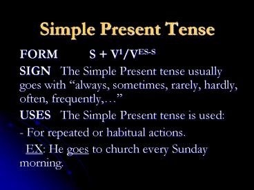 Simple Present Tense