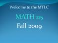 Welcome to the MTLC PowerPoint PPT Presentation
