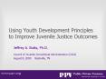 Using Youth Development Principles to Improve Juvenile Justice Outcomes PowerPoint PPT Presentation