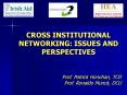 CROSS INSTITUTIONAL NETWORKING: ISSUES AND PERSPECTIVES PowerPoint PPT Presentation