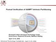Formal Verification of AAMP7 Intrinsic Partitioning