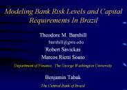 Modeling Bank Risk Levels and Capital Requirements In Brazil