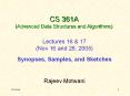 CS 361A (Advanced Data Structures and Algorithms) PowerPoint PPT Presentation