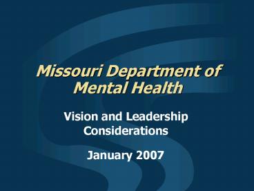 Missouri Department of Mental Health