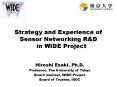 Strategy and Experience of Sensor Networking R PowerPoint PPT Presentation
