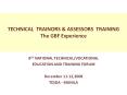TECHNICAL TRAINORS PowerPoint PPT Presentation
