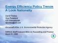 Energy Efficiency Policy Trends A Look Nationally PowerPoint PPT Presentation