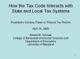 How the Tax Code Interacts with State and Local Tax Systems PowerPoint PPT Presentation