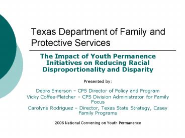 Texas Department of Family and Protective Services