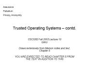 CSCI283 Fall 2003 Lecture 10