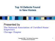 Top 10 Defects Found in New Homes