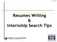 Resumes Writing PowerPoint PPT Presentation