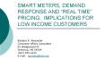 SMART METERS, DEMAND RESPONSE AND 