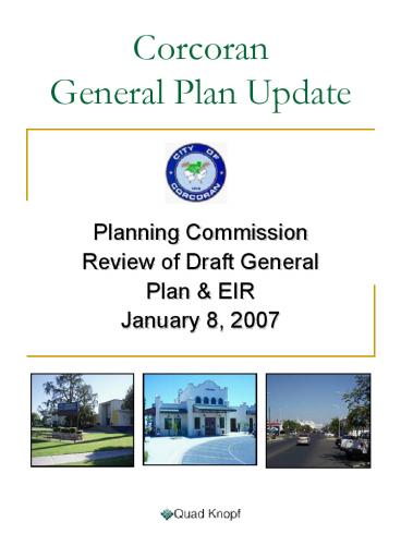 Corcoran General Plan Update