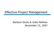 Effective Project Management