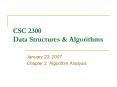 CSC 2300 Data Structures PowerPoint PPT Presentation