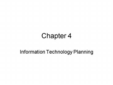 Information Technology Planning