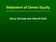 Statement of Owner Equity
