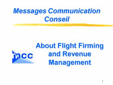 Messages Communication Conseil