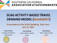 SCAG ACTIVITYBASED TRAVEL DEMAND MODEL SimAGENT PowerPoint PPT Presentation