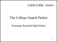 The College Search Packet