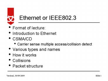 Ethernet or IEEE802.3