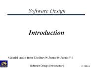 Software Design