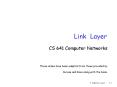 Link Layer PowerPoint PPT Presentation
