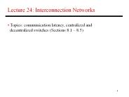 Lecture 24: Interconnection Networks