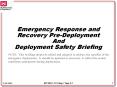 Emergency Response and Recovery PreDeployment PowerPoint PPT Presentation