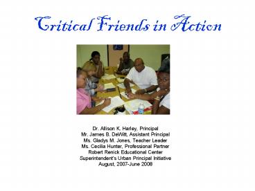 Critical Friends in Action